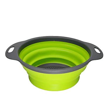 Imagem de Escorredor Alimentos Silicone Retrátil Redondo-25cm-Verde