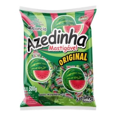 Imagem de Bala Mastigável Azedinha Melancia Original Icekiss 500g