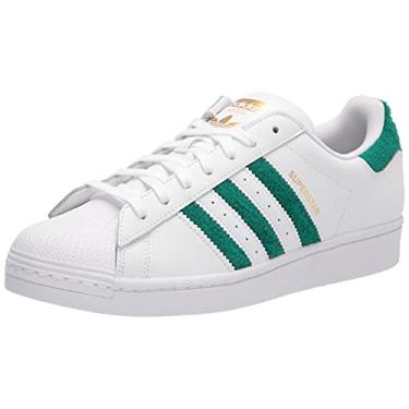 Imagem de adidas Originals Tênis masculino Superstar, Branco/Ouro metálico, 8
