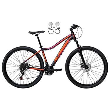 Imagem de Bicicleta Aro 29 Alfameq Pandora Feminina Freio a Disco Hidráulico Feminina Alumínio 21v (15, Preto/Laranja/Pink)