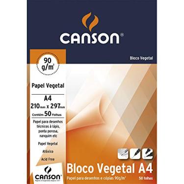 Imagem de Papel vegetal liso A4 90g com 50 folhas Canson