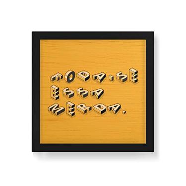 Imagem de Arte Maníacos Quadro Decorativo em Madeira Foda-se Essa Merda - 30x30cm (Moldura caixa em laca preta)