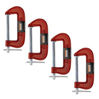 Imagem de Kit 4 Grampo Tipo C Marceneiro Leve 4 Pol. Starfer