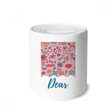 Imagem de DIYthinker Lovers Flower Plant Paint Caixa de Dinheiro Caixa de Cerâmica Porta-Moedas Presente