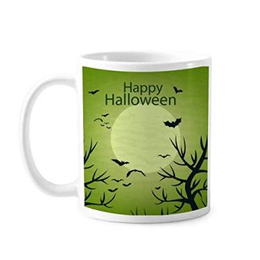 Imagem de Caneca de cerâmica verde Happy Ghost Fear Halloween Caneca cerâmica café porcelana louça
