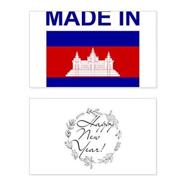 Imagem de Cartão de felicitações feito no Camboja Country Love New Year Festival Bless Message Present