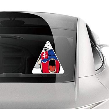 Imagem de DIYthinker Adesivo de carro com a bandeira da Eslováquia para pintura facial, adesivo de motocicleta e bagagem