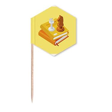Imagem de Jogo Entertainment Chess Book Colocação de palitos de palito, bandeiras de cupcake, palitos de festa, celebração