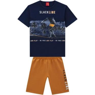 Imagem de Conjunto Infantil Masculino Camiseta + Bermuda Kyly