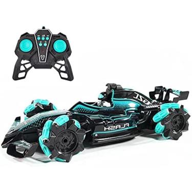 Imagem de RC Car Drift Racing Horizontal Fast 1:12 Scale Remote Control Car Formula F1 Sports Car 4WD Stunt Trucks Toys With Tail Gas Simulation Light Buggy Racing Car Gifts For Boy & Adults,Pleasant63
