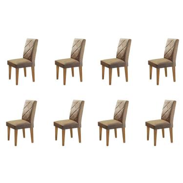 Imagem de Conjunto 8 Cadeiras Irlanda Rufato Animalle Chocolate/Imbuia