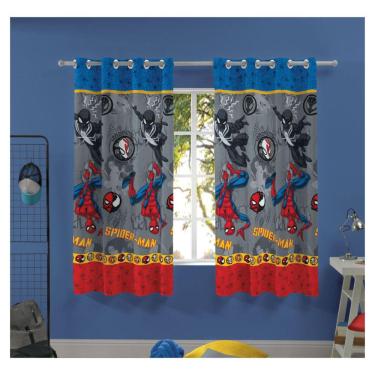 Imagem de Cortina Quarto Infantil Spider Man Homem Aranha 150x180cm Lepper
