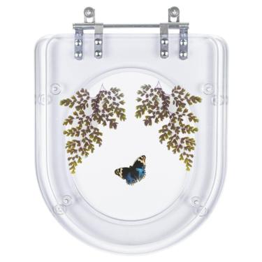 Imagem de Assento Sanitário Tampa de Vaso Vogue Plus Transparente Decorado