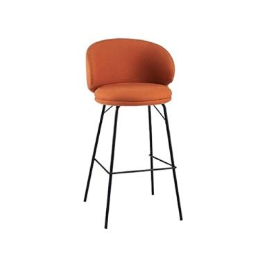 Imagem de Banquetas de bar 75 cm/29,52 polegadas cadeira de bar elegante de ferro nórdico banquinho alto bar frente mesa cadeira alta com encosto cadeiras de bar (cor: couro PU 3)