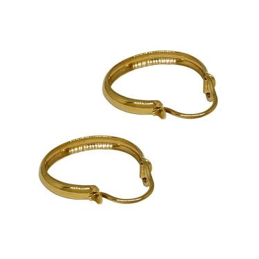 Imagem de Brinco Em Ouro 10k 416 Argola Meia Cana 2,5 mm