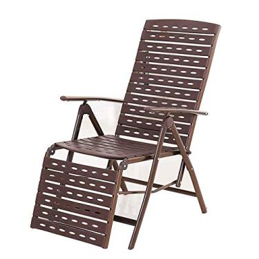 Imagem de Cadeira reclinável de vime pausa para almoço dobrável rattan lounge escritório cadeira preguiçosa varanda para casa cadeira de balanço ao ar livre casa portátil cadeira reclinável de vime para idosos