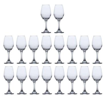 Imagem de Kit 18 Taças de Vidro Cristal Vinho Tinto e Agua Drinks 365ml