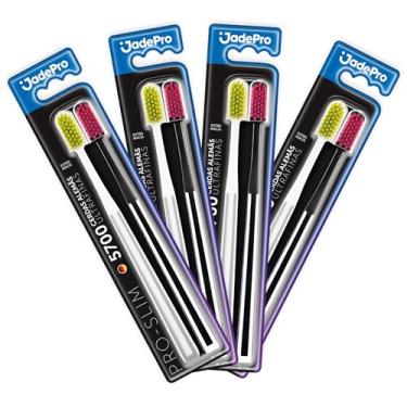 Imagem de Kit 8 Escovas De Dente 5700 Cerdas Alemã Ultra Finas Jadepro