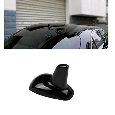Imagem de Eaglerich Antena de teto exterior de carro decoração GPS estilo tubarão barbatana adesiva decorativa antena falsa compatível com Mercedes Benz A B Class New C Class GLA modificado S Class Preto
