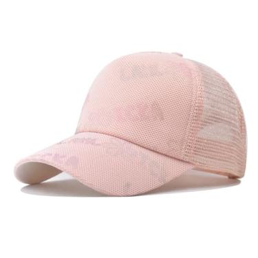 Imagem de Boné de beisebol de algodão clássico de cores gradientes masculino feminino boné de beisebol masculino para mulheres boné de beisebol para homens, rosa, G