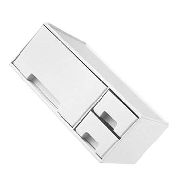 Imagem de SOLUSTRE Suporte para monitor com gaveta, PC, laptop, notebook, impressora, gaveta de armazenamento, organizador de mesa, branco