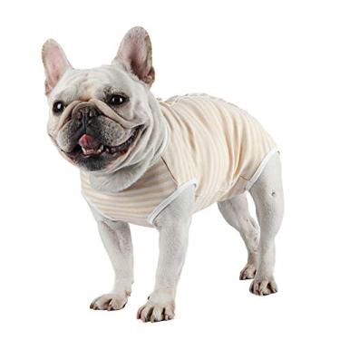 Imagem de Etdane Fraldas para cães, calcinhas higiênicas, camisas do período fisiológico, trajes de recuperação cirúrgica para cães masculinos e femininos, amarelo/Laege