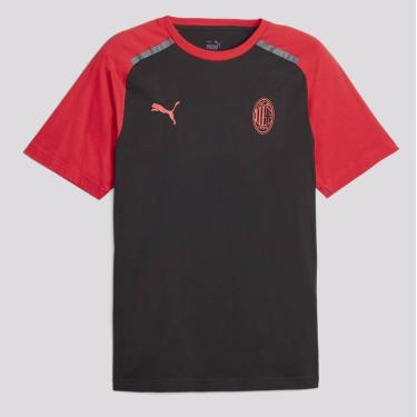 Imagem de Camiseta Puma AC Milan Casual Preta e Vermelha-Masculino