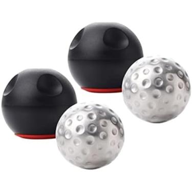 Imagem de Bolas de gelo de uísque, cubos de gelo de aço inoxidável 304 para bebidas resfriadas com caixa, pedras de congelamento rápido de uísque reutilizáveis, resfriador de vinho em formato de golfe