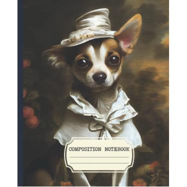 Imagem de Caderno de composição: Design de capa de julieta de cachorro chihuahua estética vintage