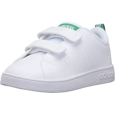 Imagem de adidas Tênis infantil VS Advantage Clean, Branco/Verde, 1 Little Kid