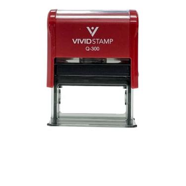 Imagem de Carimbo de borracha de auto-tinta básico e vazio, Vermelho, 3/4" x 1-7/8" Large