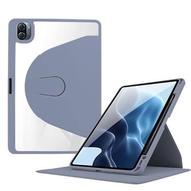 Imagem de Capa compatível com Xiaomi Mi Pad 6/6 Pro 2023 11,2 polegadas, suporte giratório de 360°, capa dura para tablet inteligente, capa traseira rígida de policarbonato capa fina, capa fólio rígida, capa