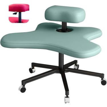 Imagem de Cadeiras de escritório de meditação para adultos, cadeira de mesa de ioga para redução de dor nas costas/assento corretivo de postura ergonômica com altura ajustável (preto), 23,6 polegadas