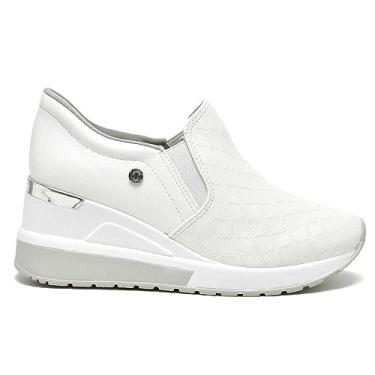 Imagem de Tênis Feminino Casual Anabela Via Marte Sem Cadarço Conforto Slip On Branco (39, Branco)