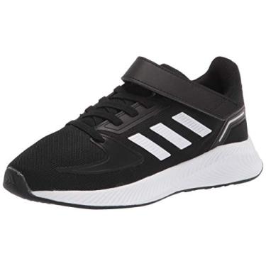 Imagem de adidas Tênis de corrida unissex Runfalcon 2.0, Núcleo preto/branco/prata metálico, 11.5 Little Kid