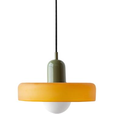 Imagem de Luz pendente de vidro laranja da fazenda, pia da ilha da cozinha, lâmpada de teto suspensa moderna de meados do século com lâmpada quente, lustre industrial vintage para sala de jantar, quar