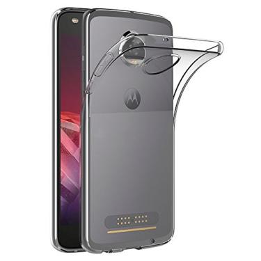 Imagem de Capa para Motorola Moto Z2 Play (5,5 polegadas) MaiJin Capa Traseira Transparente de Gel de Borracha TPU Macio