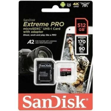 Imagem de Cartão Micro Sd Sandisk Extreme Pro 512Gb 170Mb/S Sdxc A2