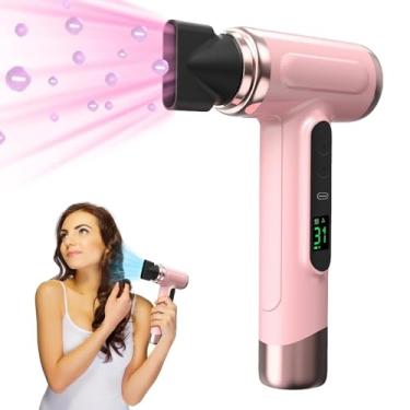 Imagem de Secador de cabelo de viagem recarregável profissional, secador de cabelo rápido sem fio, 3 velocidades e 3 temperaturas, secador de cabelo sem fio, secagem rápida para mulheres ou homens em movimento