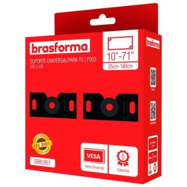 Imagem de Kit 3 Suportes para TV Universal até 40kg - BRU951 - BRASFORMA