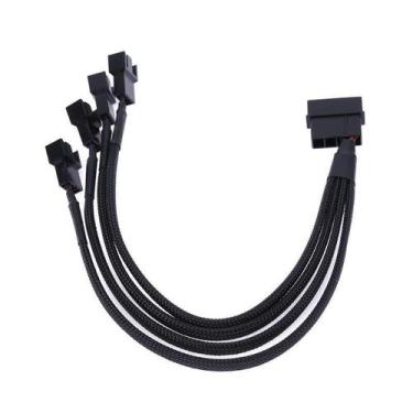 Imagem de Cabo Adaptador Fans Cooler 3 e 4 Pinos 4 Saidas Molex - Alloyseed