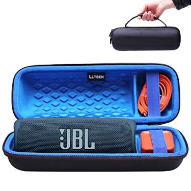 Imagem de LTGEM EVA Capa rígida de transporte para alto-falante Bluetooth JBL FLIP 7/6/5 à prova d'água portátil - azul