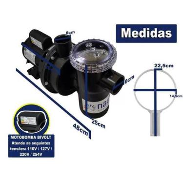 Imagem de Motobomba  nautilus com pré filtro modelo nbfc-4/m de 1,0cv 110/220