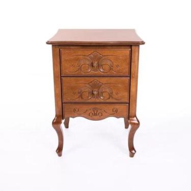 Imagem de mesa de cabeceira Vienna 2 Gavetas Entalhado e Pés Luiz XV - Tommy Des