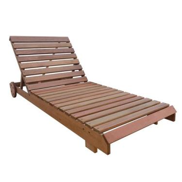 Imagem de Conjunto de Espreguiçadeira e Mesa de Apoio para Jardins Piscina  Ipan