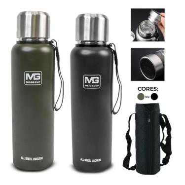 Imagem de Garrafa Térmica Café Suco Água Aço Inox 1L ou 1,5L C/ Bolsa de Transpo