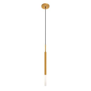 Imagem de Luminária Pendente De Teto Tubo Difusor Mesa Jantar Dourado - Singleli
