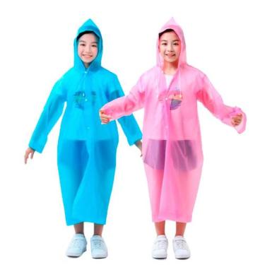 Imagem de Capa de Chuva Infantil Reforçada Impermeável Eva - Estilo Boleiro, Azu