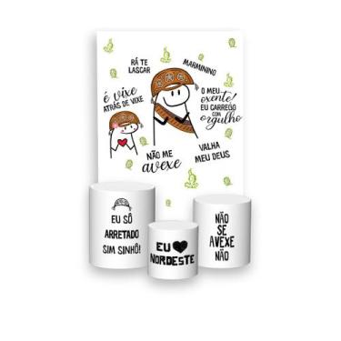 Imagem de Painel De Festa Vertical 1,50 x 2,20 + Trio De Capas Cilindro - Flork 