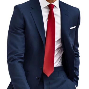 Imagem de Gravata Slim Masculina Tradicional Social Com Nó Pronto E Zíper - MCOL